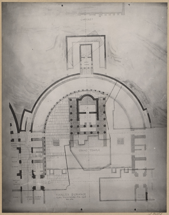 Reproduction d’un plan provisoire des fouilles fin 1925