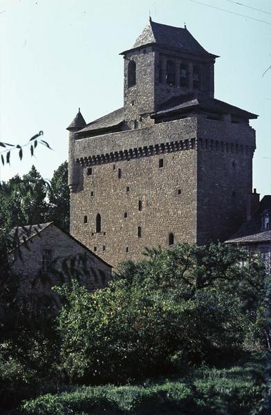 Ensemble fortifié entouré de maisons en pierre