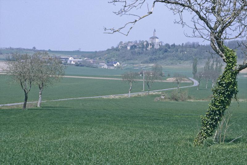 Vue éloignée sur la tour de Marmande et ses ruines