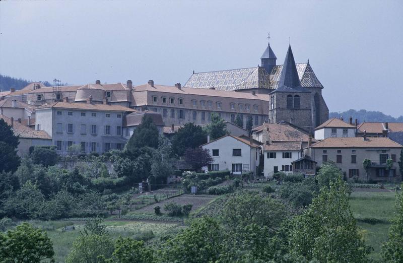 Ensemble du prieuré bénédictin et de l'église, maisons environnantes