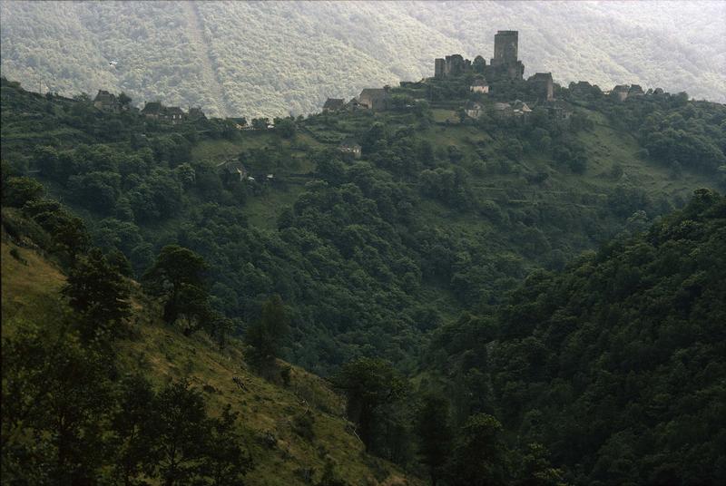 Ruines de l'ancien château, maisons environnantes