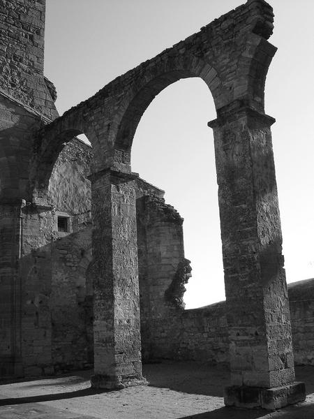 Ancienne église Notre-Dame : vue partielle de la nef ruinée