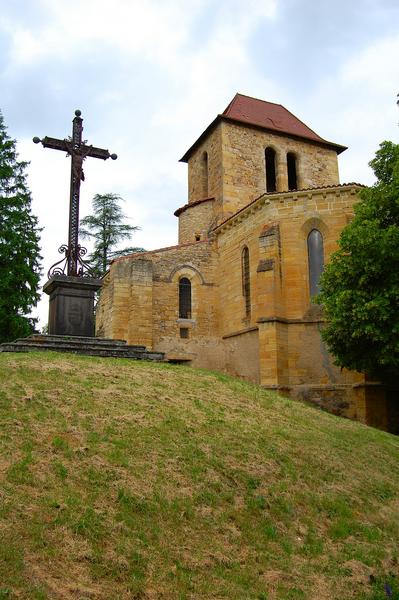 Ancienne église Notre-Dame : vue générale du chevet et du clocher