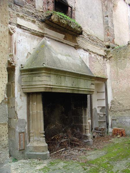 vue générale de la cheminée gothique du rez-de-chaussée