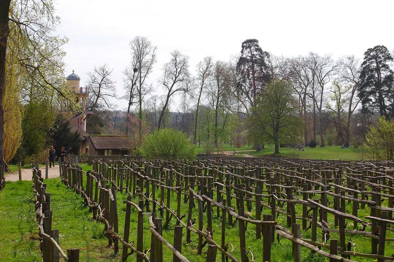 vue partielle des jardins du hameau de la Reine