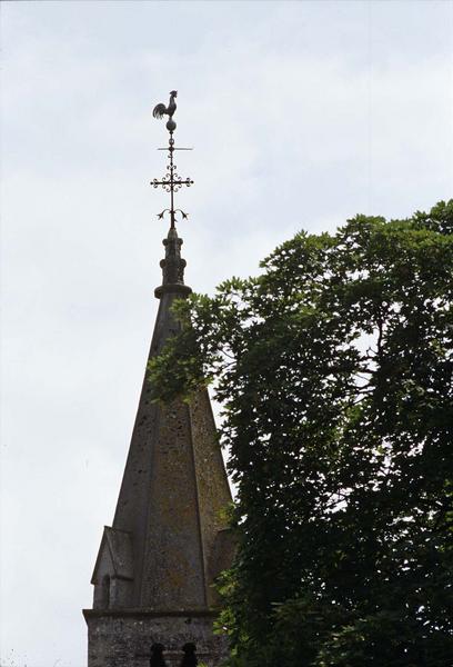 Partie supérieure du clocher, girouette