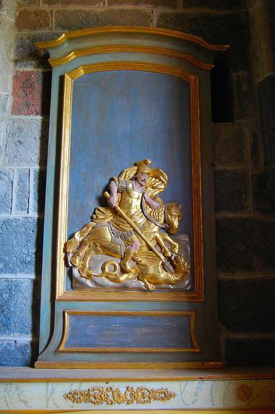 bas-relief : saint Georges terrassant le dragon, vue générale - © Ministère de la Culture (France), Médiathèque du patrimoine et de la photographie, diffusion GrandPalaisRmn Photo