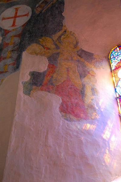 vue partielle du décor peint du choeur : martyre de sainte Agathe