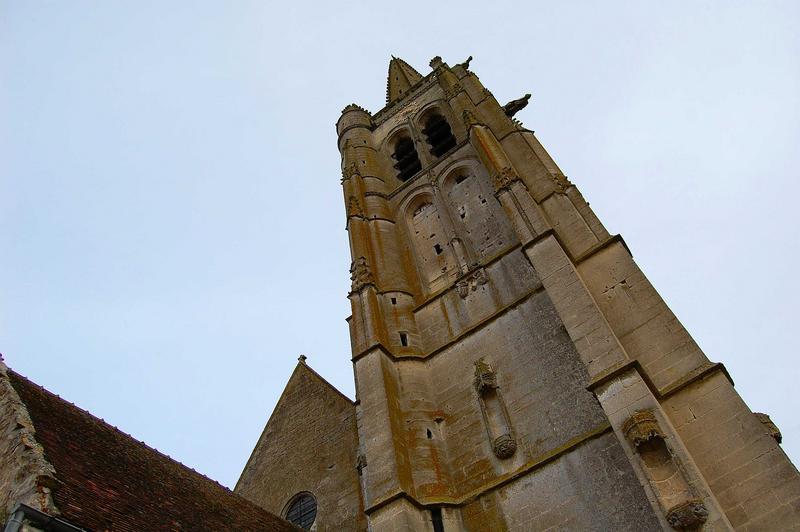 vue partielle du clocher, versant ouest