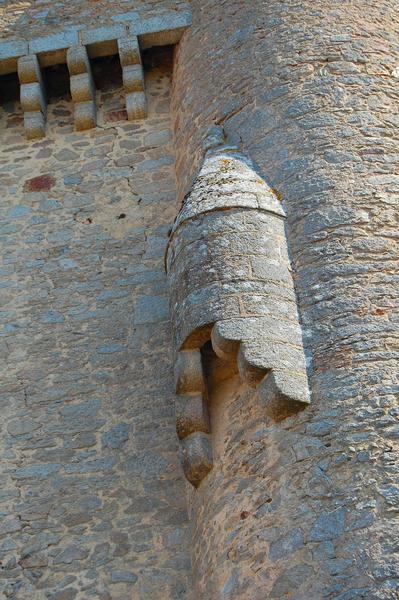 détail d'une latrine située sur la façade nord