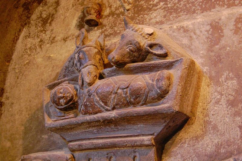 monument funéraire de Gilles Aycelin de Montaigut, détail de l'enfant Jésus