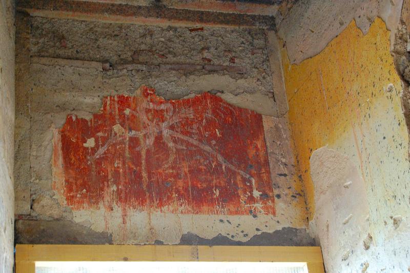 traces des décors muraux conservés, vestibule du 1er étage