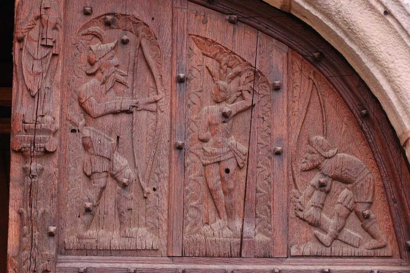 vantaux (2) : saint Roch de Montpellier, offertoire (l'), saint Sébastien