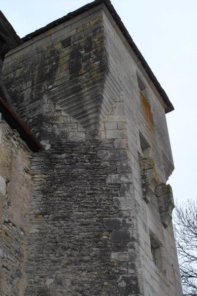 vue partielle de la partie supérieure de la tour d'escalier