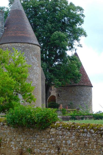 vue partielle des tours ouest et sud de l'enceinte