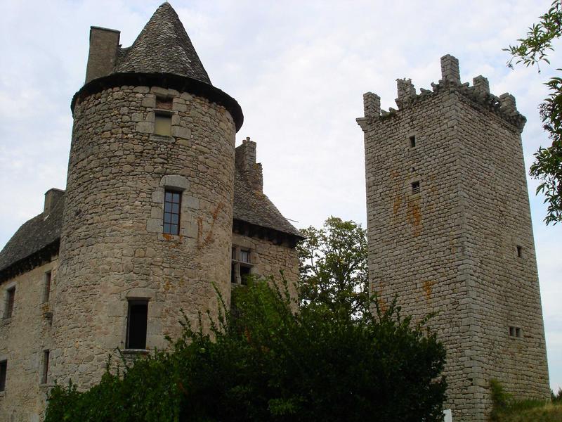 vue générale de la tour sud et ouest du château et du donjon