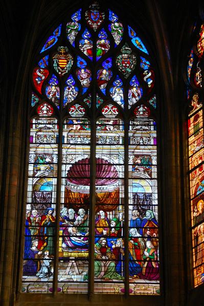 verrière : mort de la Vierge (la), vue générale