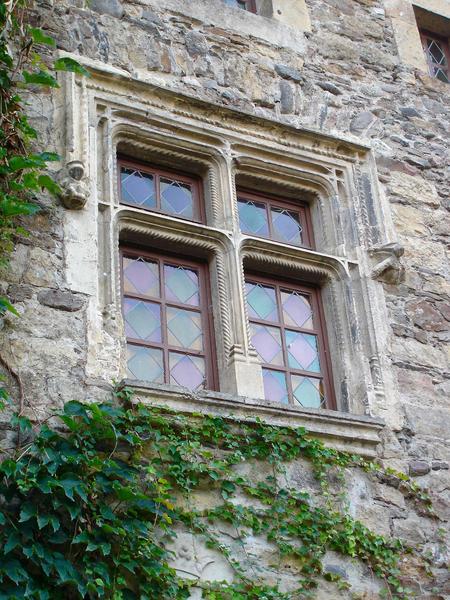 détail d'une fenêtre à meneau, façade nord