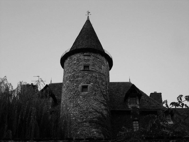 vue partielle de la tour d'escalier, façade sud