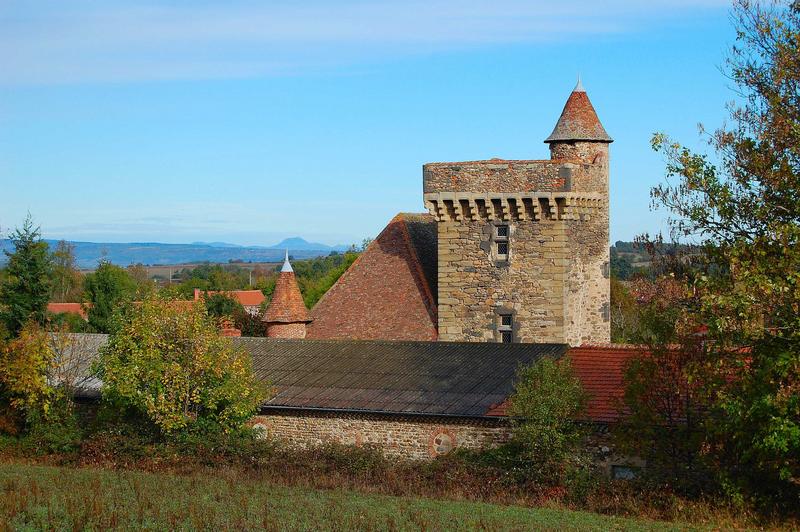 vue partielle du donjon, façade Sud