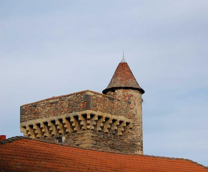 vue partielle du donjon, façades Sud-Est