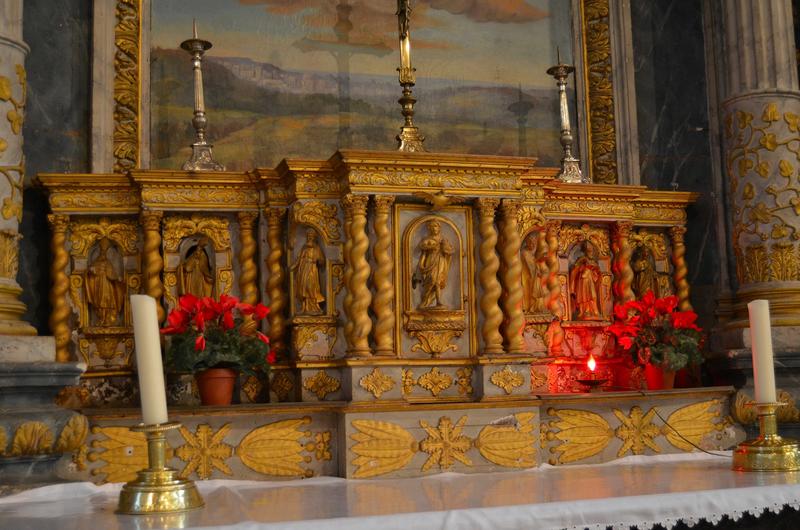 maître-autel et retable, vue générale du tabernacle