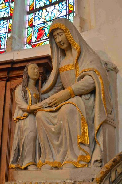 groupe sculpté : Sainte Anne et la Vierge, vue générale