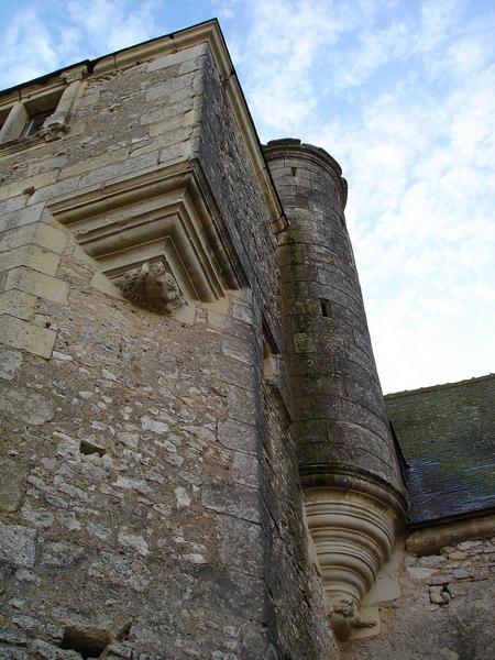 tour d'escalier, façade Nord-Ouest, vue partielle