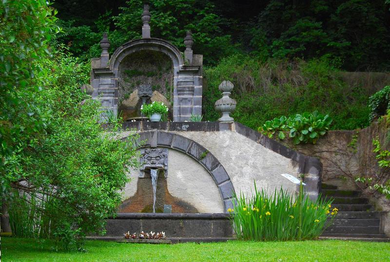 jardins Sud, fontaines, vue partielle