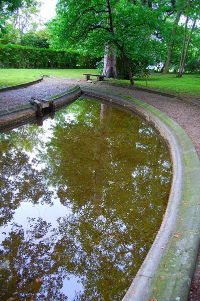 jardin Sud, bassin, vue partielle