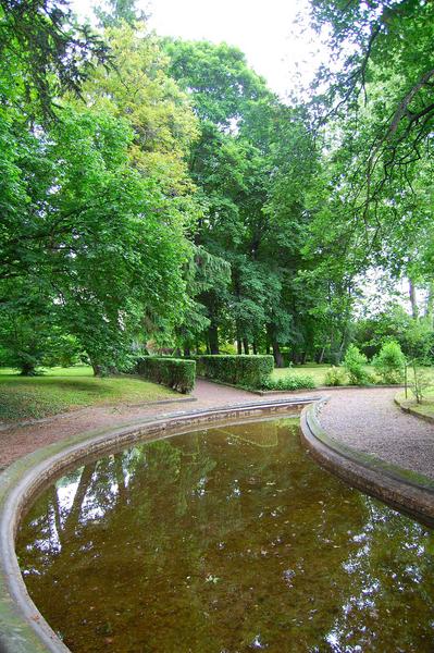 jardin Sud, bassin, vue partielle