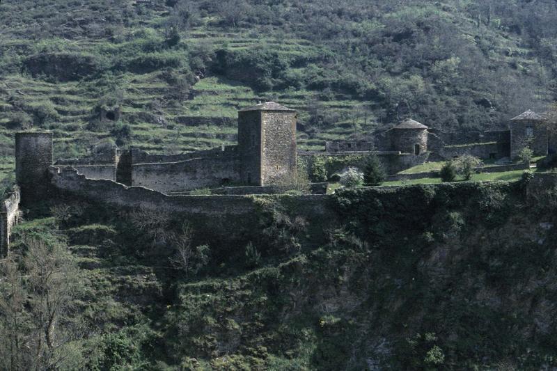 Vue d'ensemble, mur d'enceinte et tours