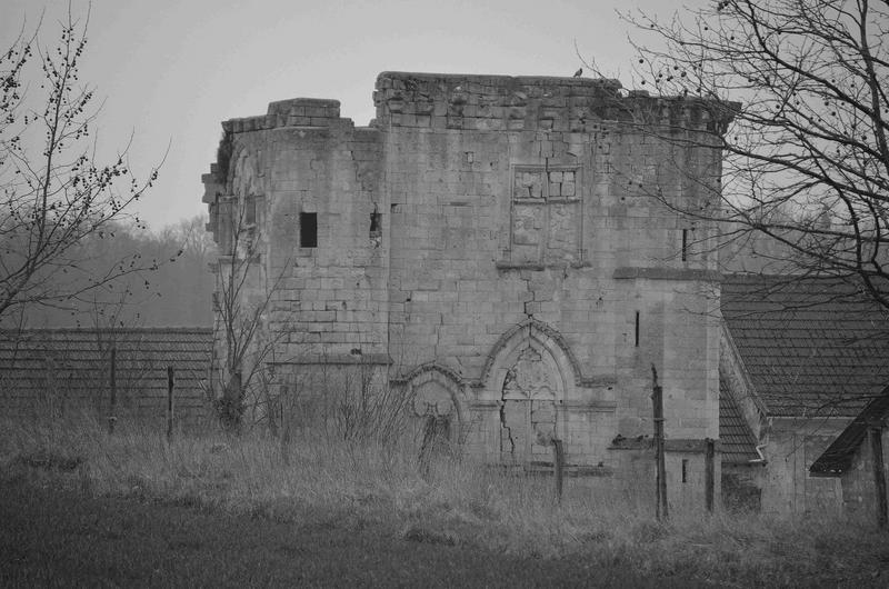 ancien donjon, façade Nord, vue partielle