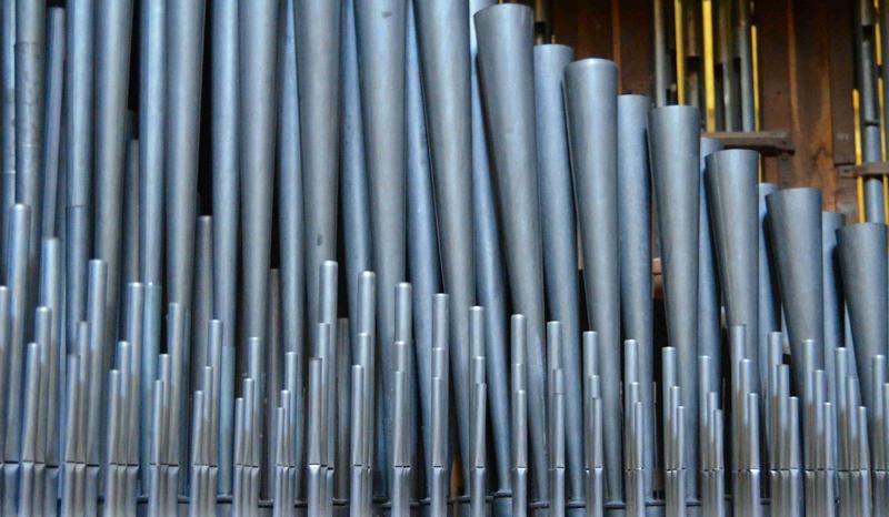 orgue de tribune : buffet d'orgue, vue partielle de la partie instrumentale