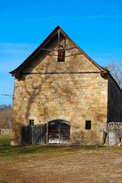 grange, vue générale du mur pignon sud