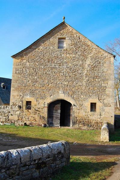 grange, vue générale du mur pignon est