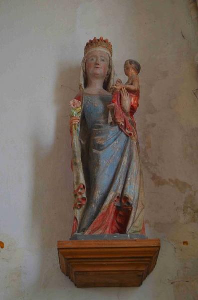 statue : Vierge à l'Enfant, dite Vierge à la rose, vue générale