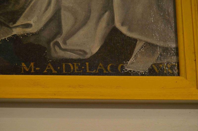tableau du maître-autel : Adoration des mages (l'), détail de la signature - © Ministère de la Culture (France), Médiathèque du patrimoine et de la photographie, diffusion RMN-GP