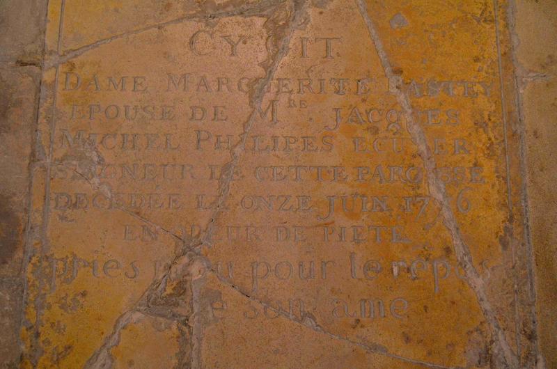 dalle funéraire de Marguerite Pastey, épouse de Jacques Michel Philippe, seigneur d'Etampes, vue partielle - © Ministère de la Culture (France), Médiathèque du patrimoine et de la photographie, diffusion RMN-GP