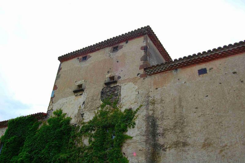 bâtiment des communs, façade est, vue partielle