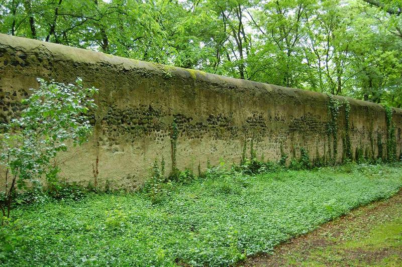 mur de clôture sud, vue générale