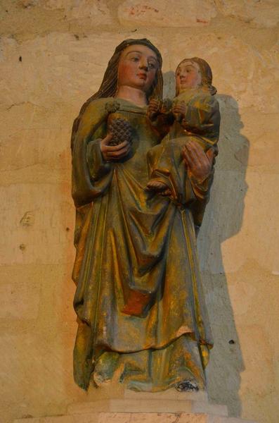 statue : Vierge à l'enfant, vue générale