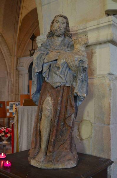 statue (grandeur nature) : saint Jean-Baptiste, vue générale