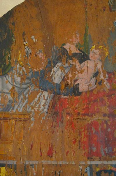 tableau : scènes de la vie de saint Jean-Baptiste, détail du vantail de droite