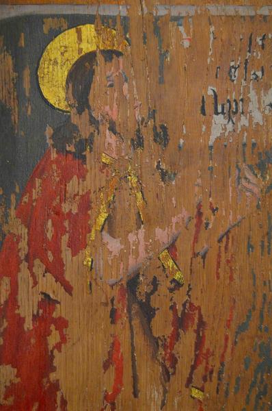 tableau : scènes de la vie de saint Jean-Baptiste, détail du vantail de droite