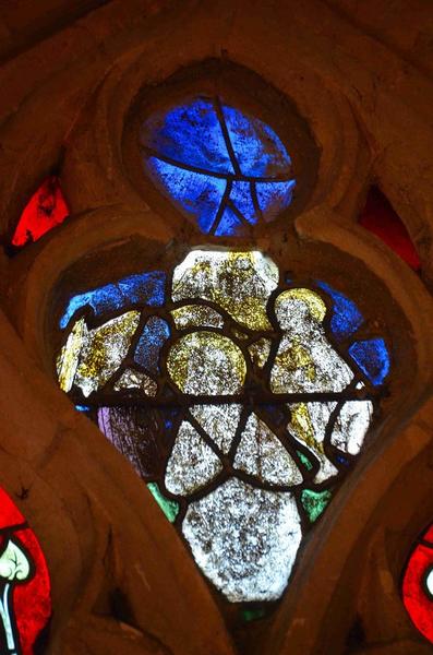 verrière (fragment) : baptême du Christ, vue générale