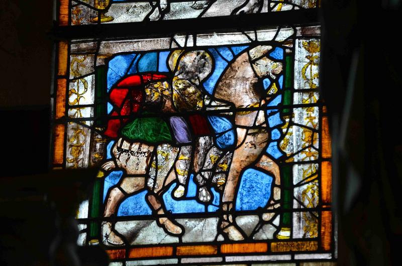 verrière, détail : saint Martin