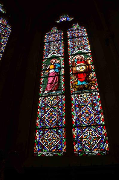 verrière : saint Joseph et saint Michel, vue générale