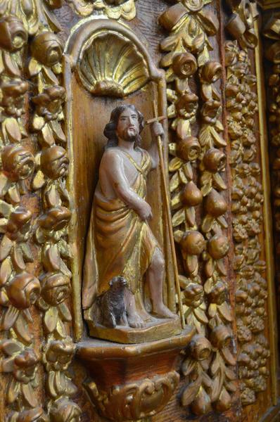 tabernacle du maître-autel, détail, statuette : saint Roch