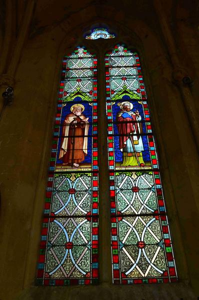 verrière : saint Antoine et saint Austremoine, vue générale